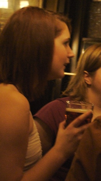 two women sitting at a table