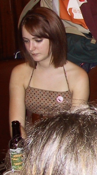 a woman with a brown hair