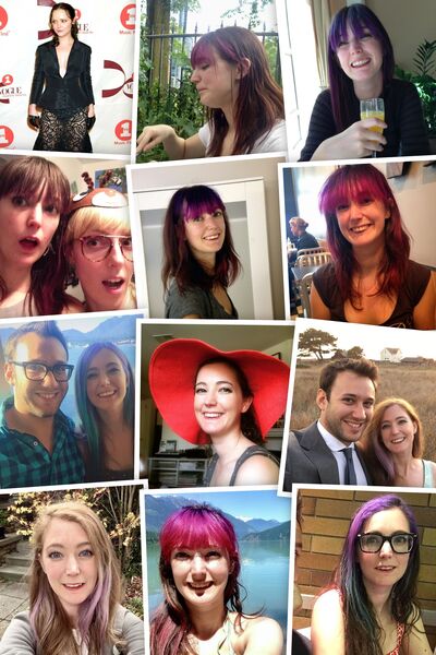 a collage of photos of people with different colored hair Music Fil