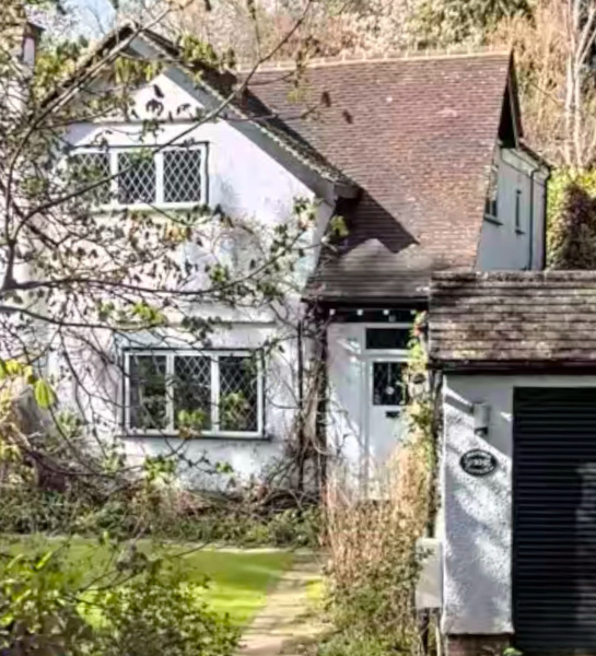 a house with a tree in the front yard