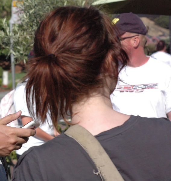 a woman with a cellphone in her hand