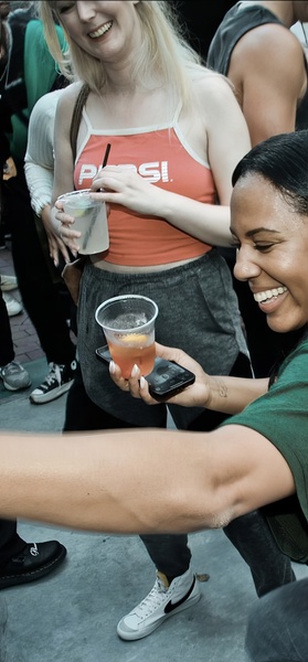 a woman holding a cellphone phone