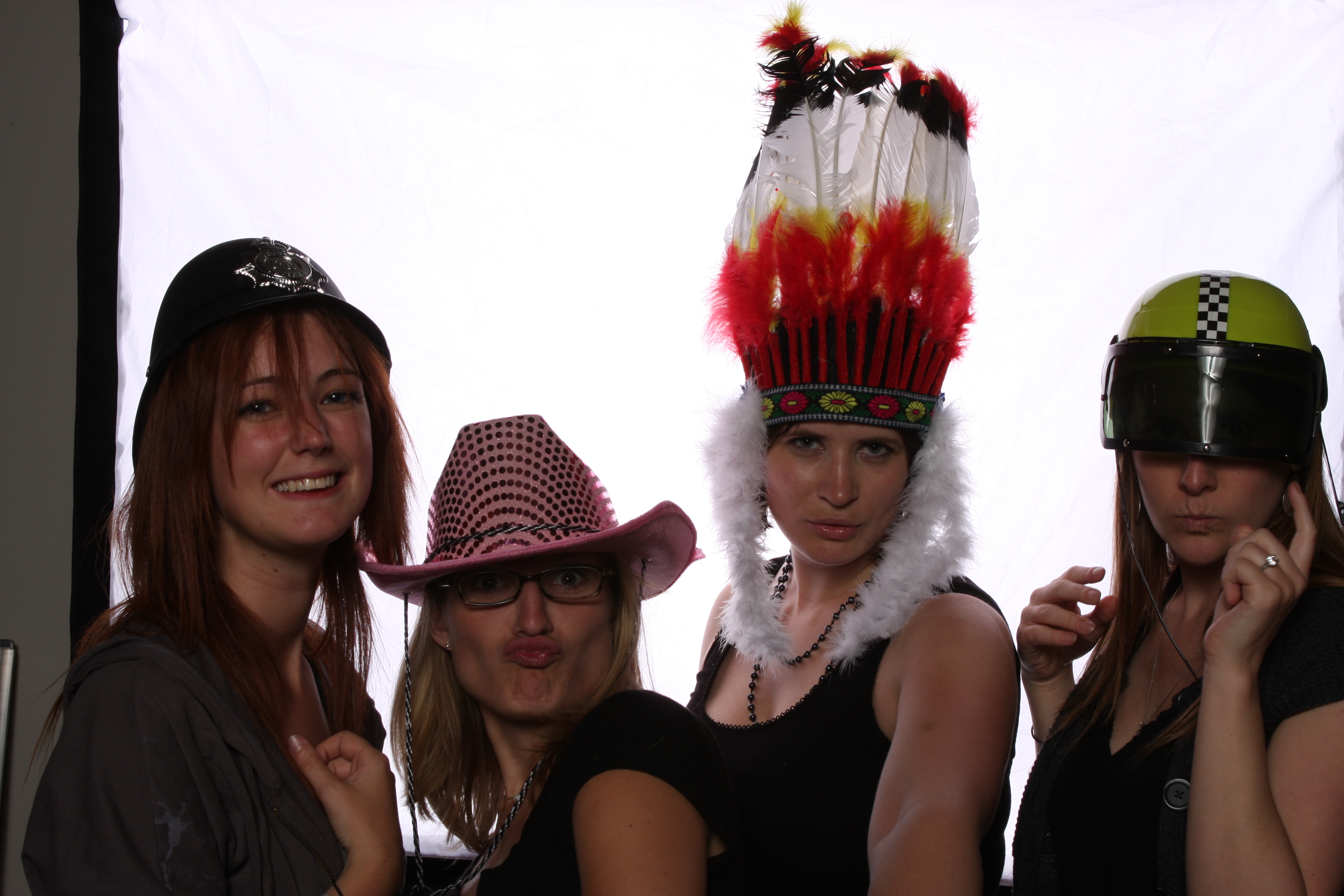 a group of women posing for a picture