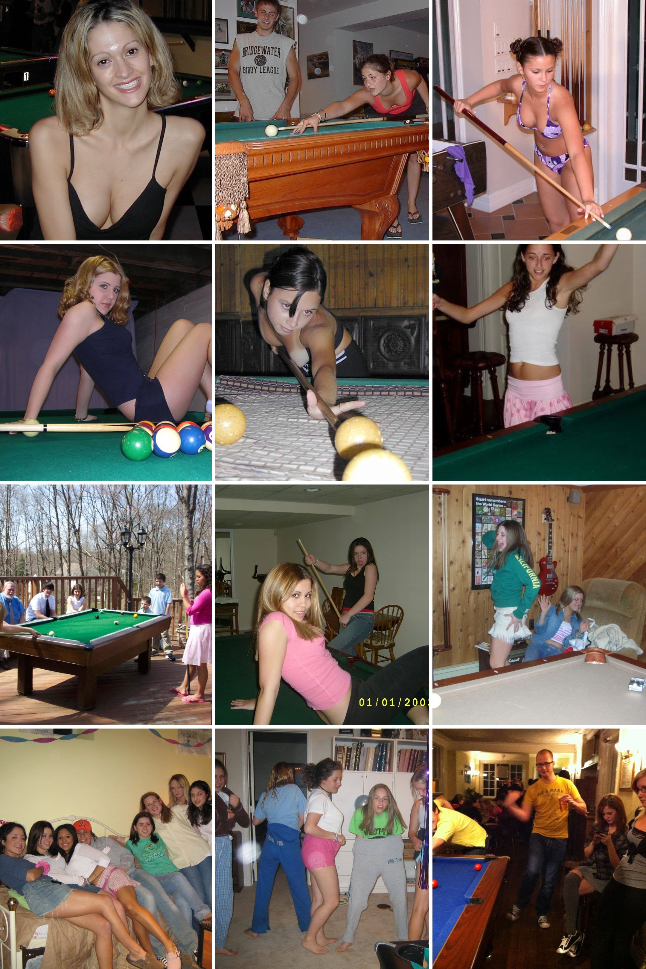 a collage of pictures of a woman playing pool SRIDGEWATER
mpY LEAGHE |

il
j ri