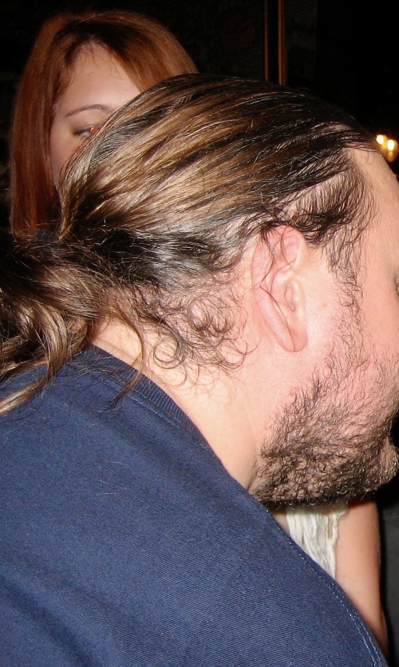 a man with long hair