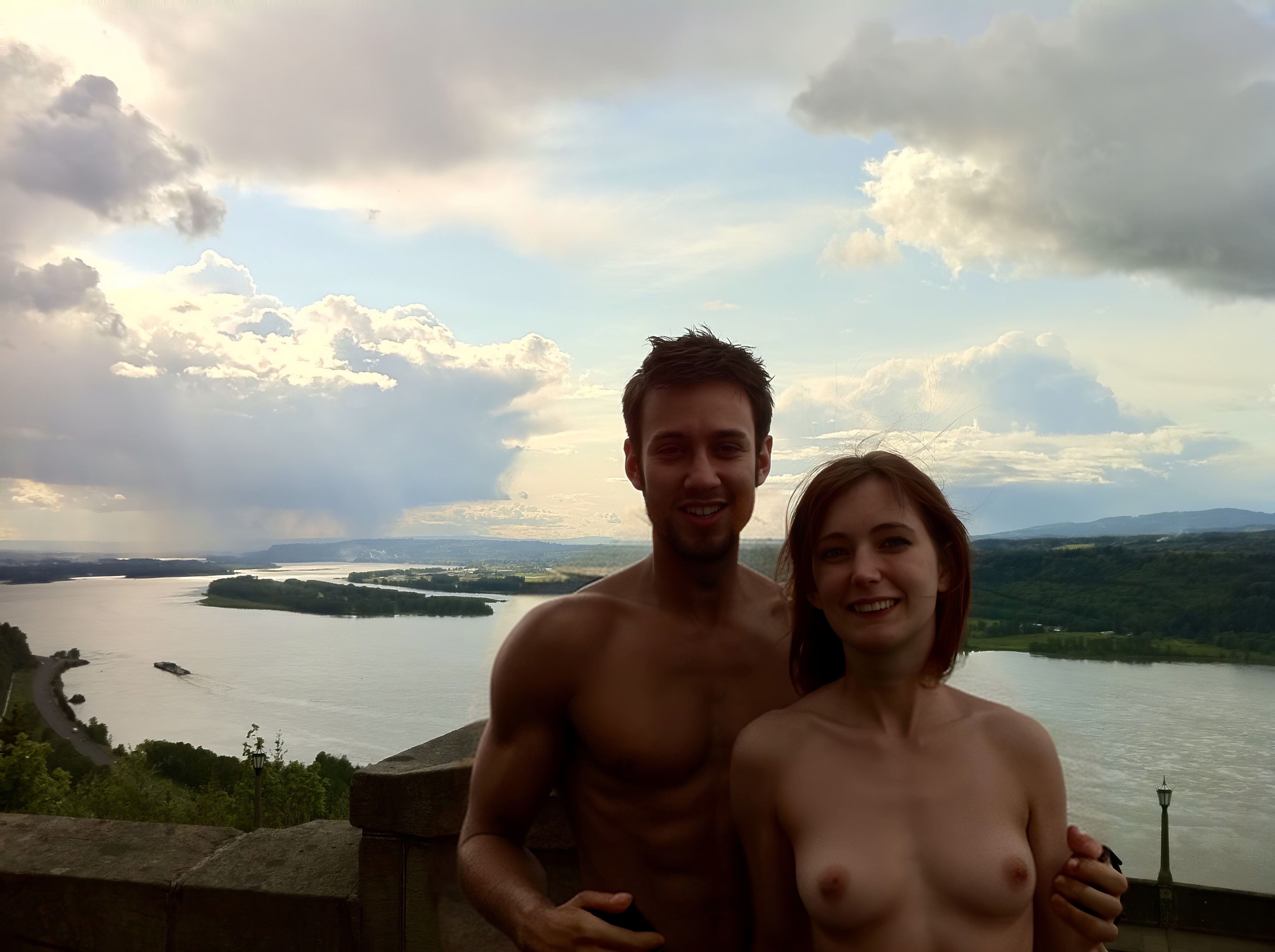 a man and woman posing for a photo